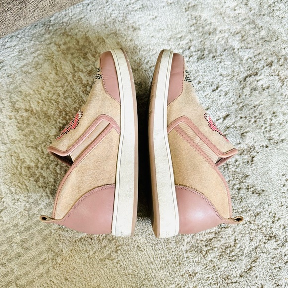 Donald J Pliner Mylasp Slip-on pink tan floral print zip side sneaker woman’s 7 - Picture 6 of 9